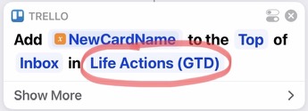 Trello create action